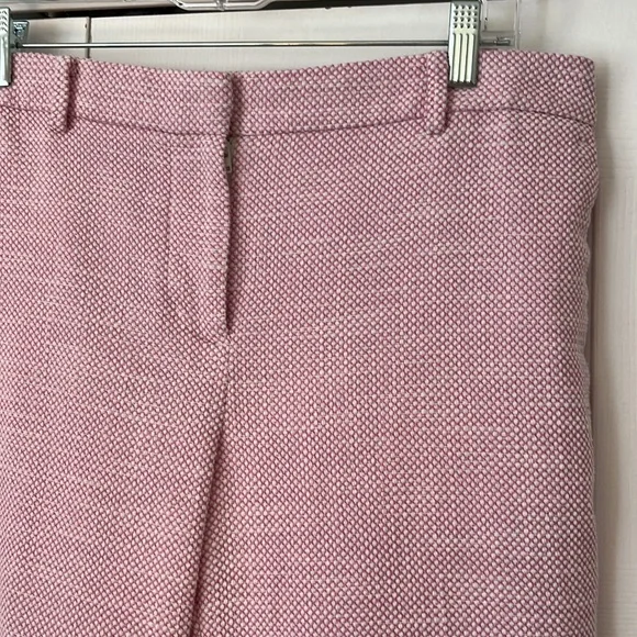 Ann Taylor Ava ankle pants in pink & white texture. Size 10 Tall - Picture 5 of 10